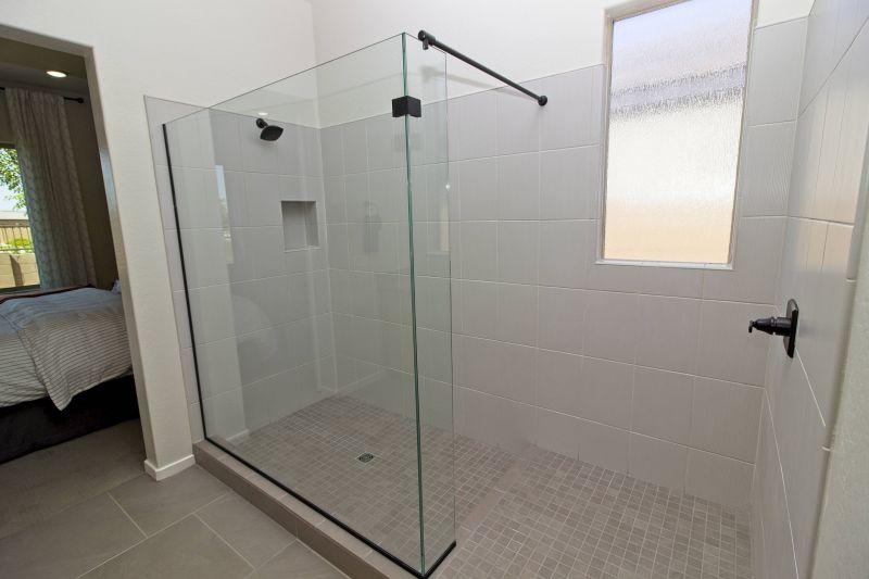 Contemporary Shower with Built-in Bench